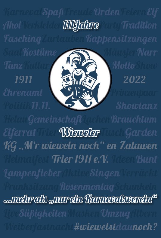 Cover der Chronik „111 Jahre Wieweler …mehr als nur ein Karnevalsverein“